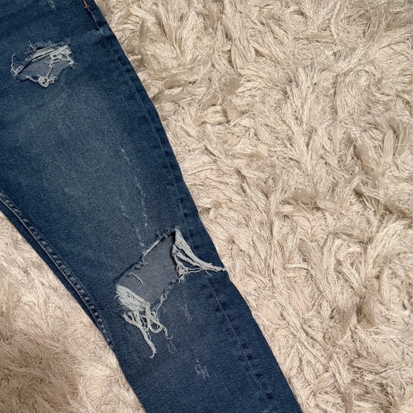 BOGO 🛍️ Zara Blue Distressed Skinny Jeans - Picture 2 of 9
